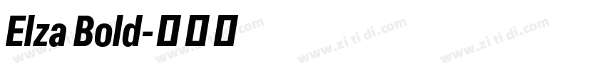Elza Bold字体转换